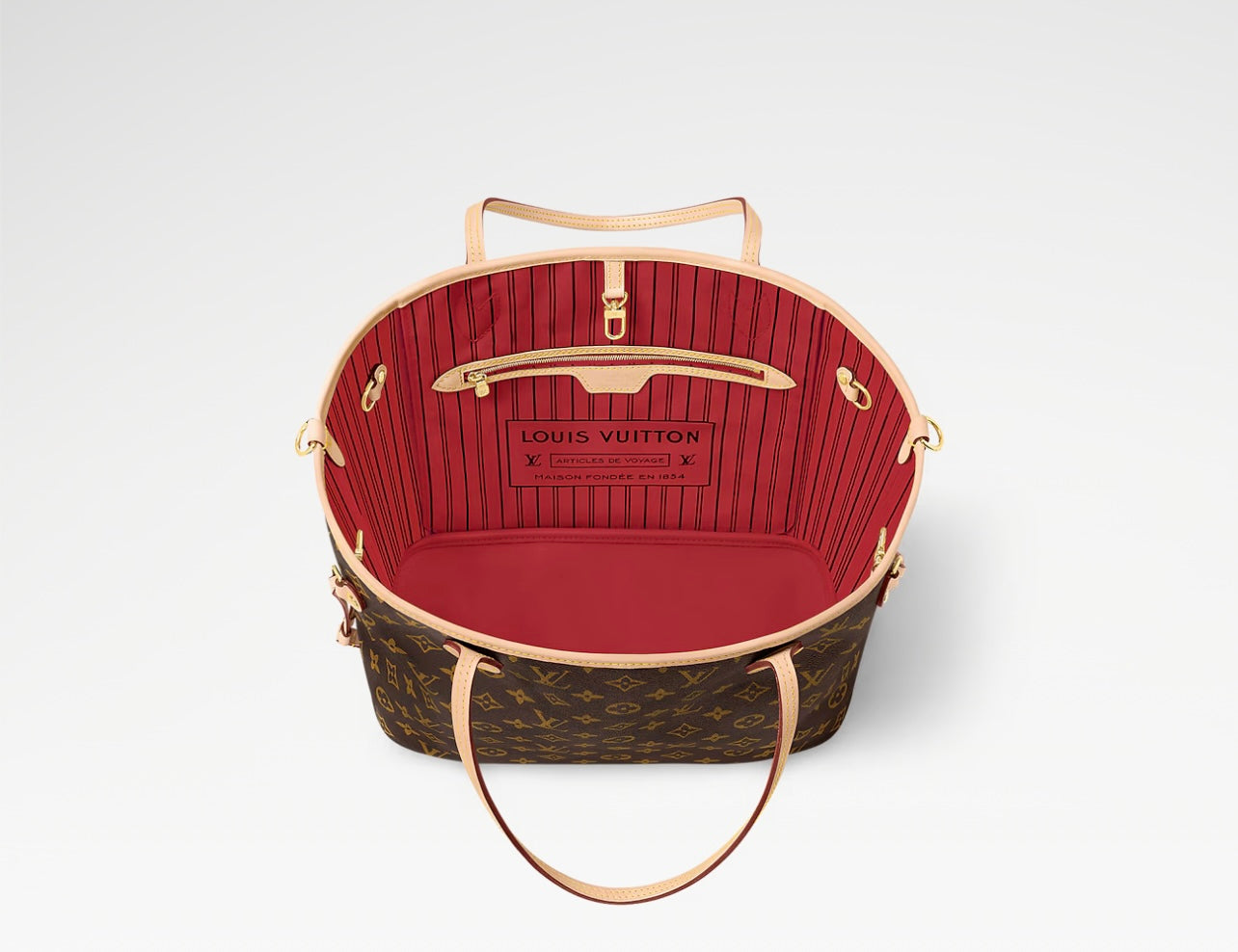 LOUIS VUITTON Neverfull MM Monogram Inside Out Stripe Tote