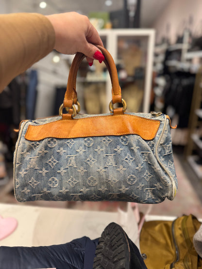 Louis Vuitton Neo Speedy Monogram Denim Boston Bag