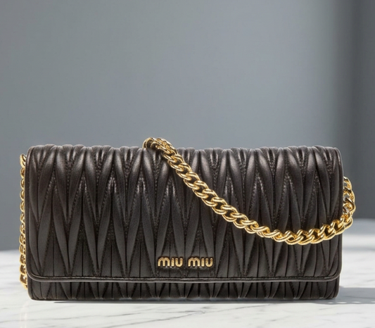 MIU MIU Matelasse Wallet On Chain