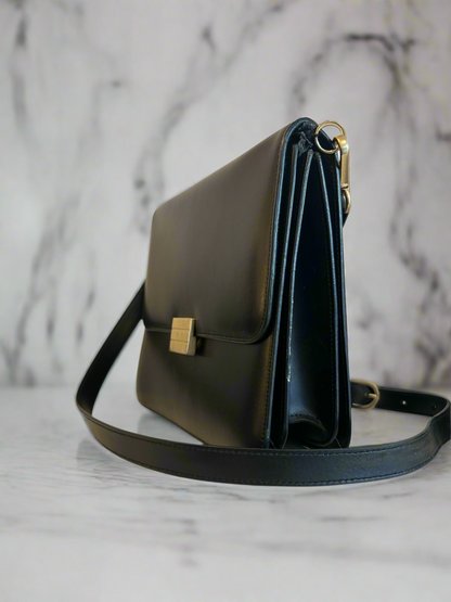 FRAME Black Leather Crossbody