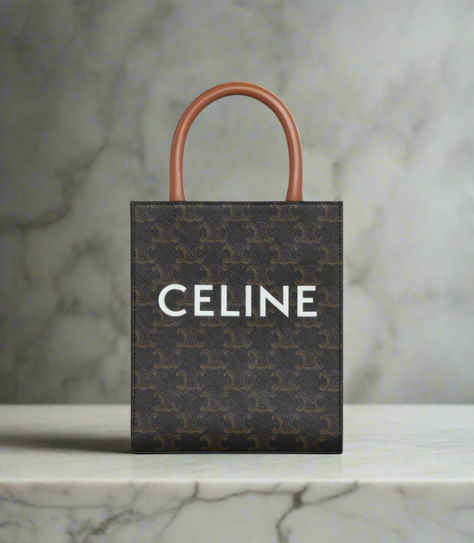 CELINE MINI VERTICAL CABAS IN TRIOMPHE