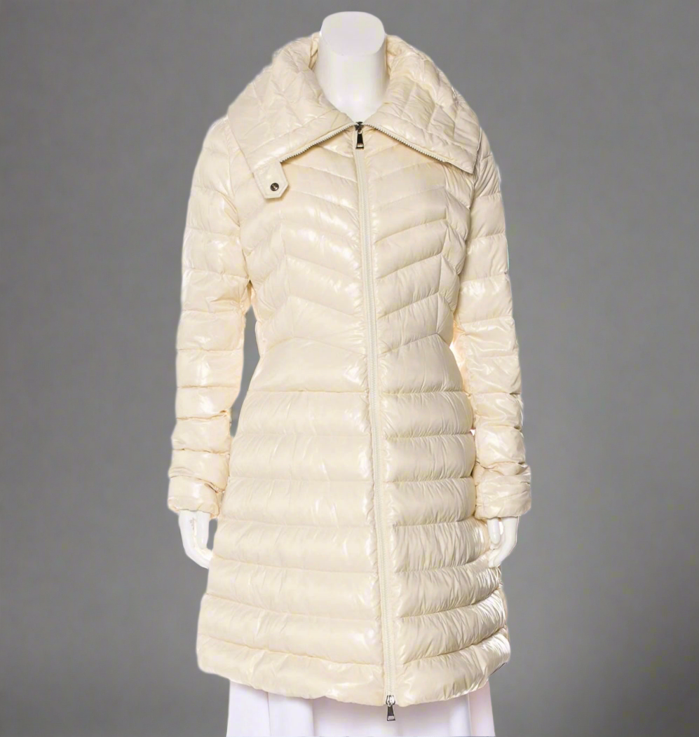 MONCLER Cream Faucon Jacket - Size 3