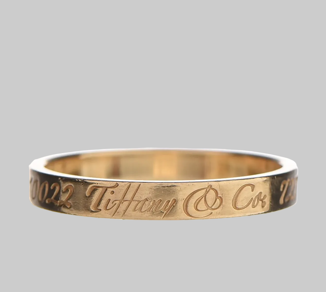 TIFFANY & CO. 18k Yellow Gold Notes Ring - Size 7