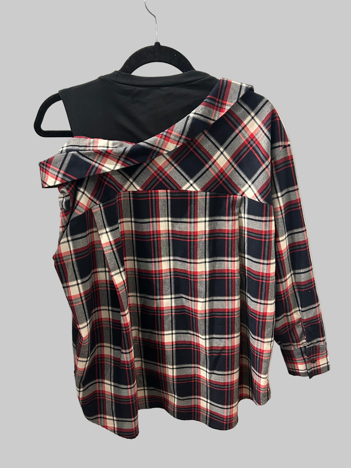 MAJE Plaid Asymmetrical Top - Size 2