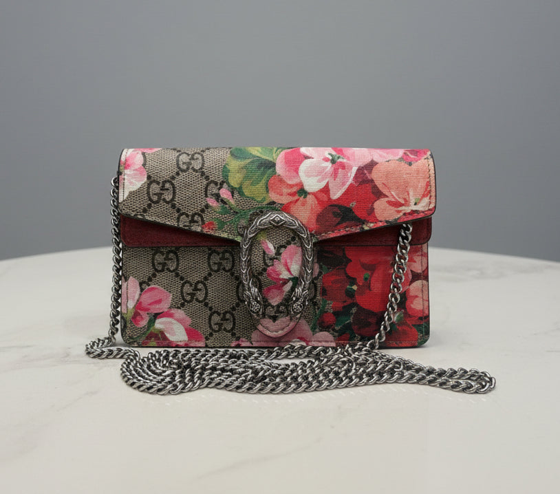 GUCCI Mini GG Supreme Blooms Dionysus Crossbody