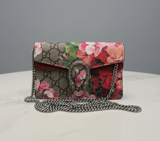 GUCCI Mini GG Supreme Blooms Dionysus Crossbody