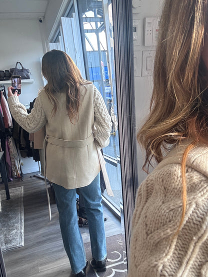 VERONICA BEARD 
Jett Mixed-Media Coat - Size Medium