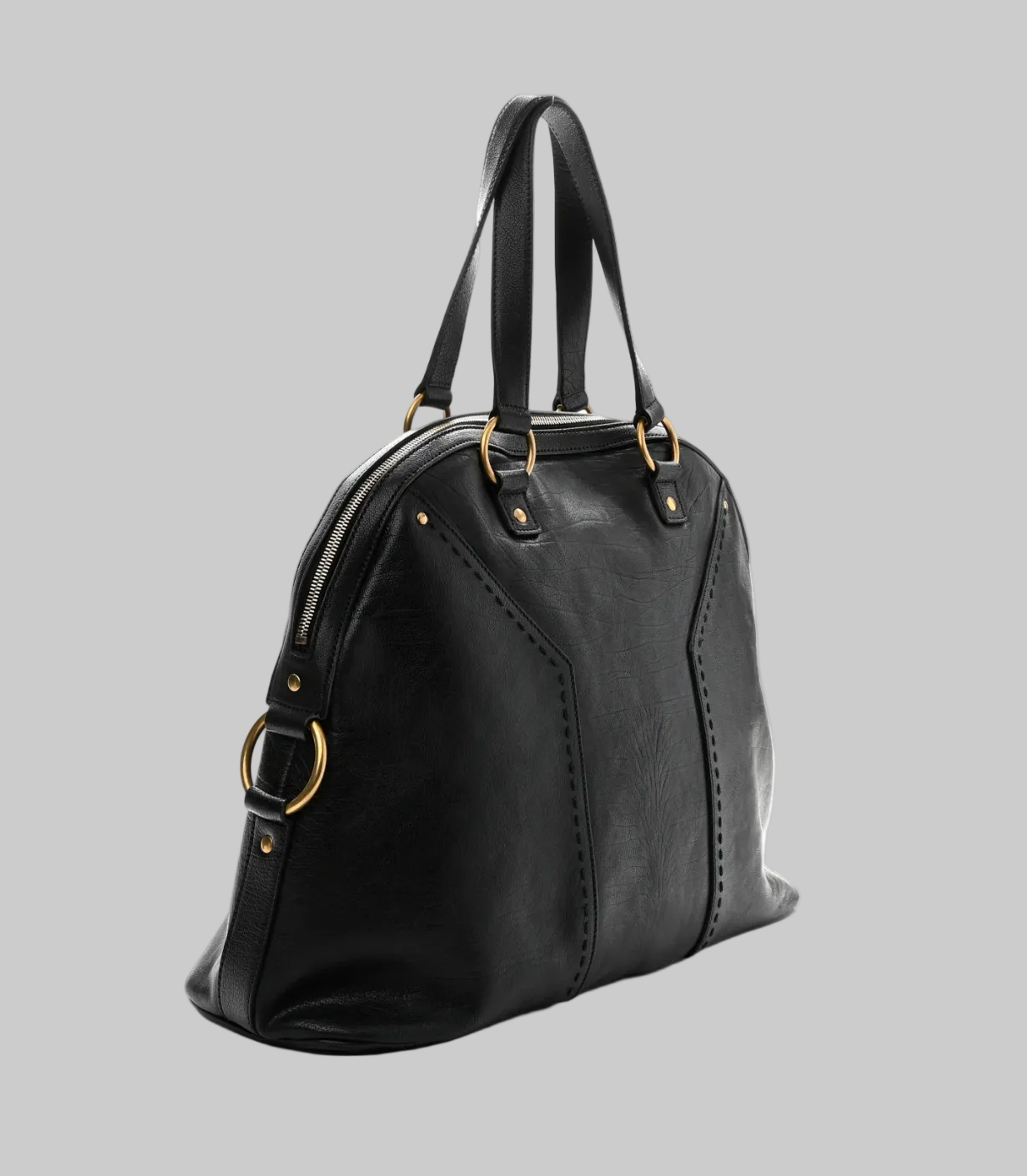 YVES SAINT LAURENT Black Leather Muse Bag