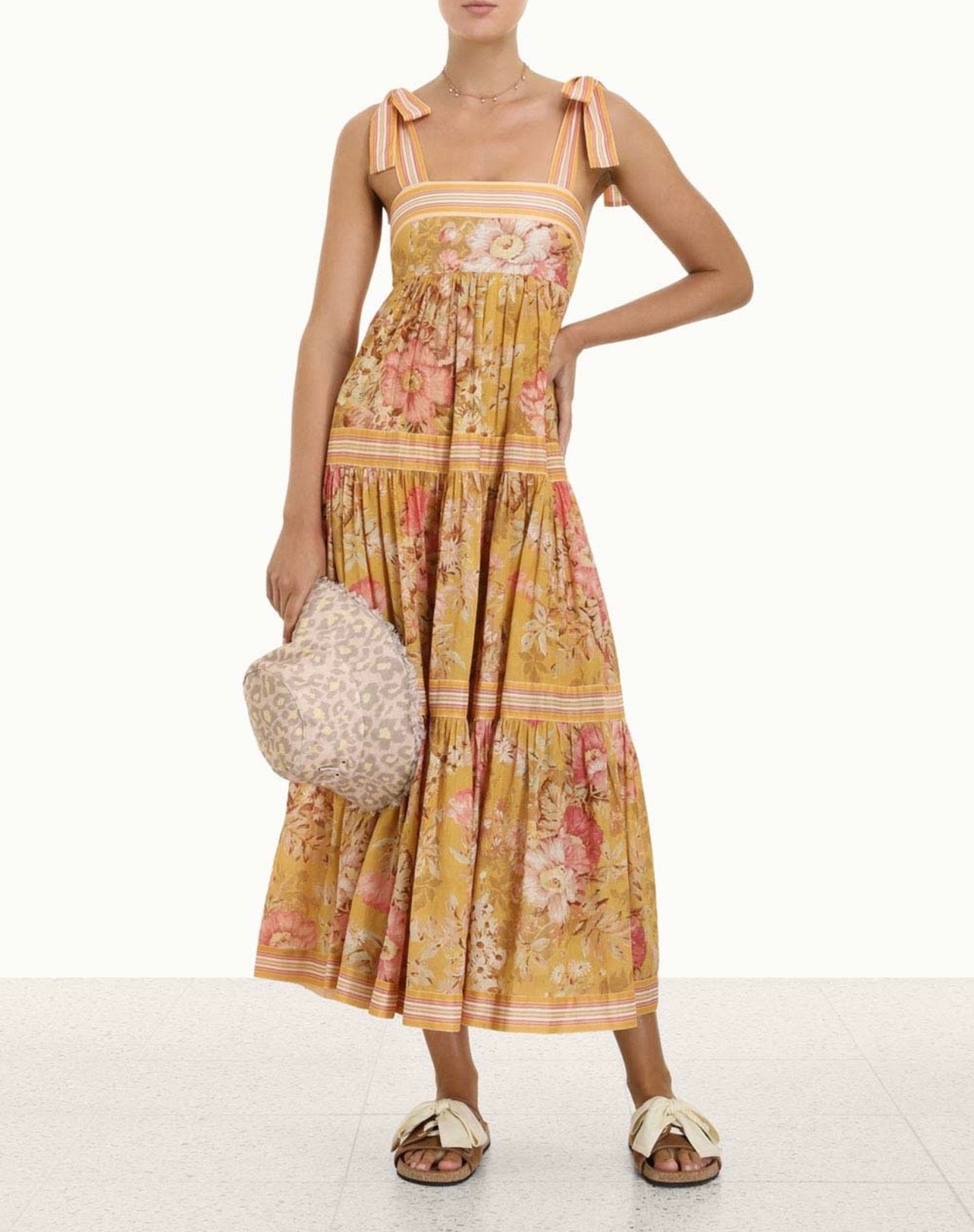 ZIMMERMANN Floral Tiered Dress - Size XL