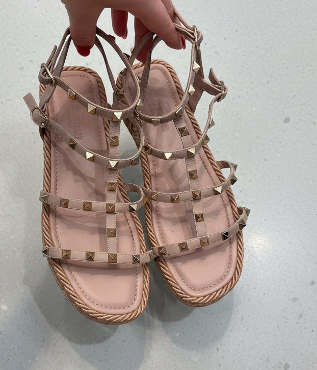 VALENTINO GARAVANI Rockstud cage flats - Size 39