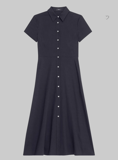 THEORY Black Linen Dress - Size 4