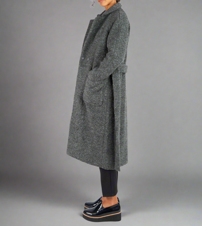 GANNI Charcoal long coat - Size 34