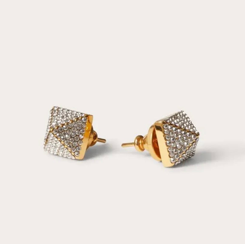 VALENTINO Rockstud Metal & Swarovski Crystal Earrings