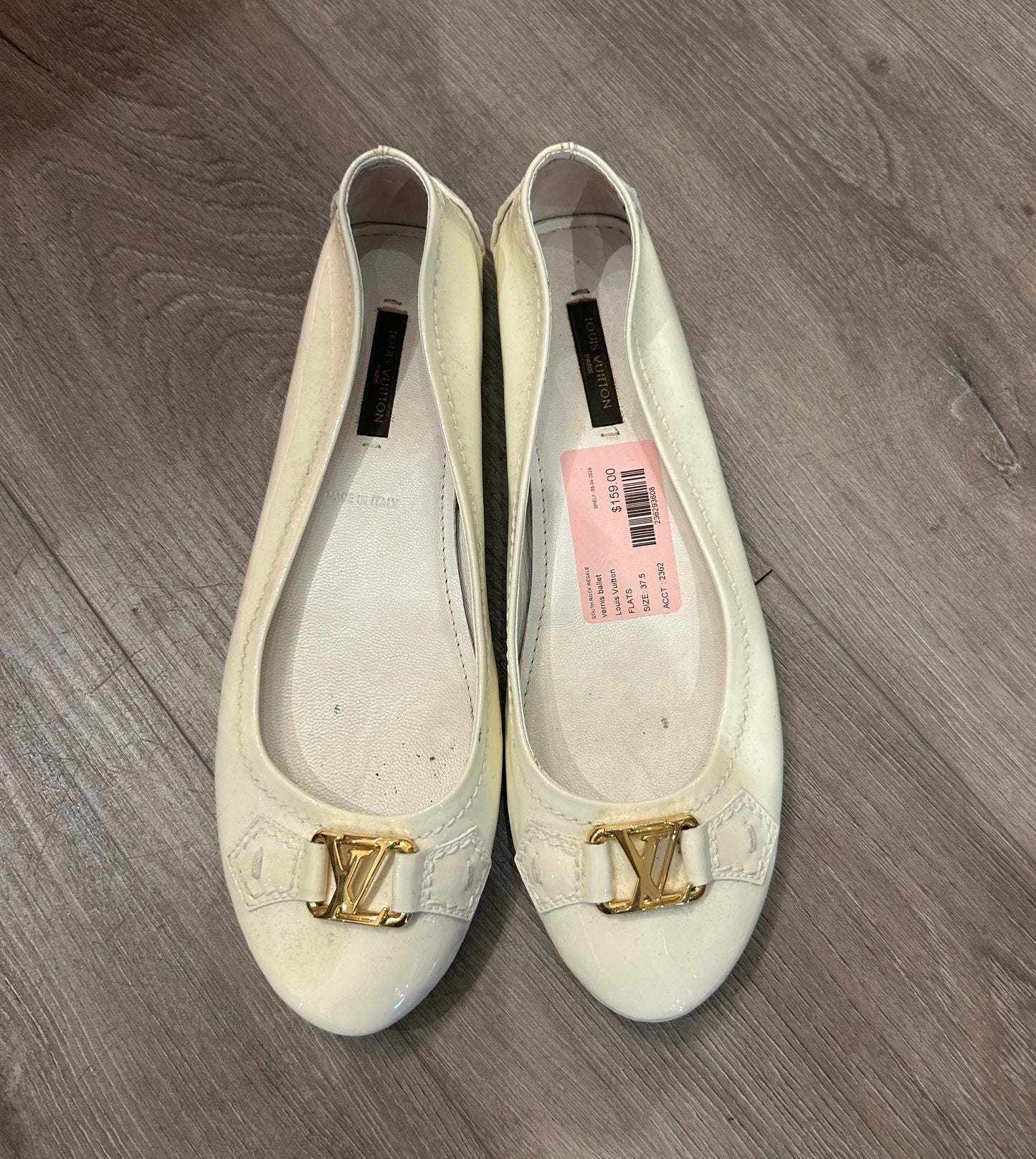 LOUIS VUITTON Vernis Ballet Flat - Size 37.5