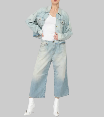 R13 Oversized Trucker Denim Jacket - Size M