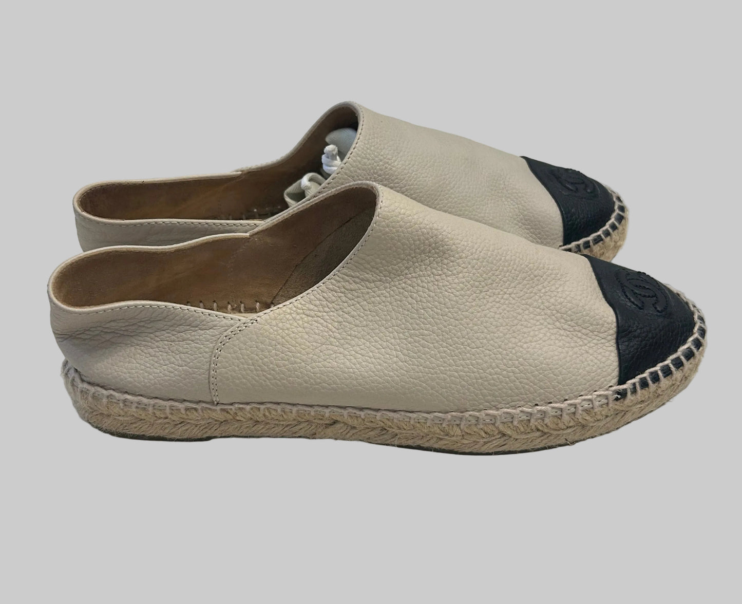 CHANEL Cap Toe Espadrille - Size 40