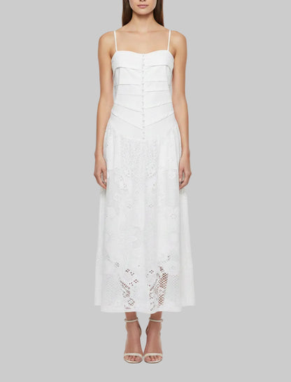 BEATRICE B White Lace Maxi Dress - Size s