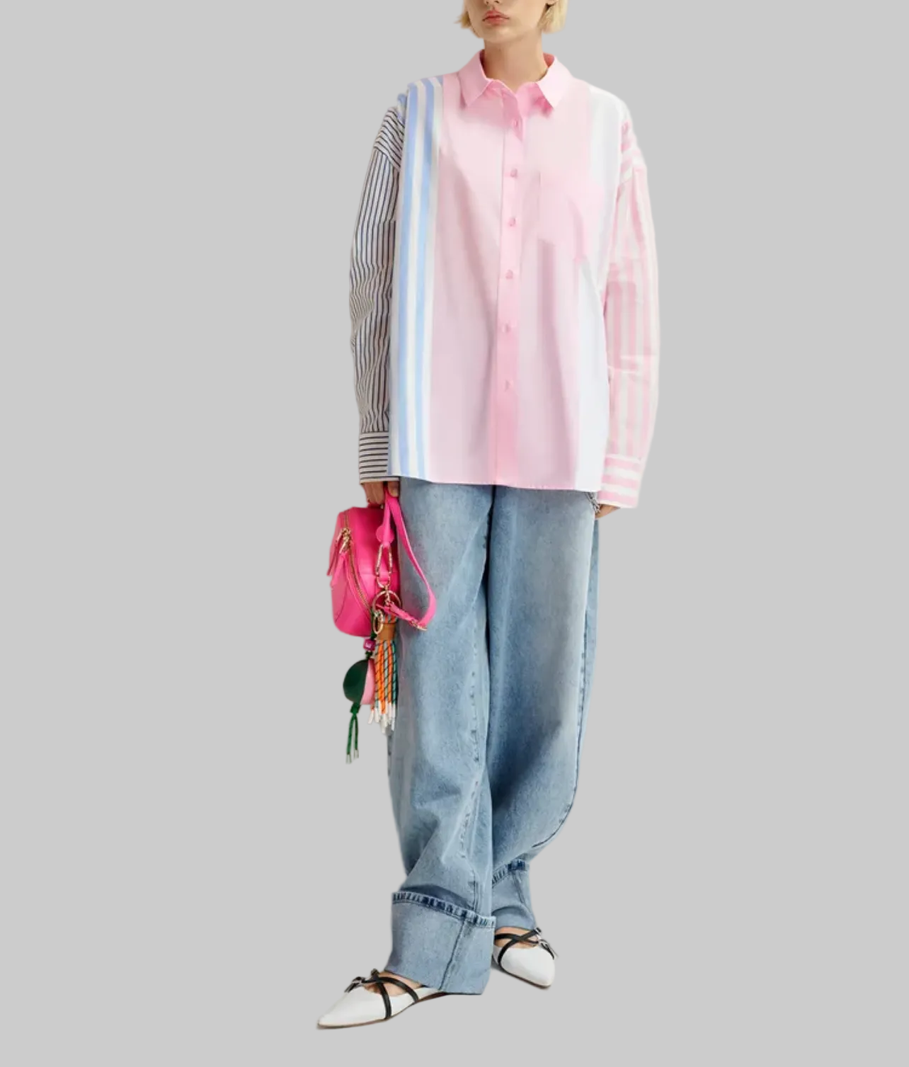 ESSENTIAL ANTWERP Multicoloured Striped Button Up - Size M