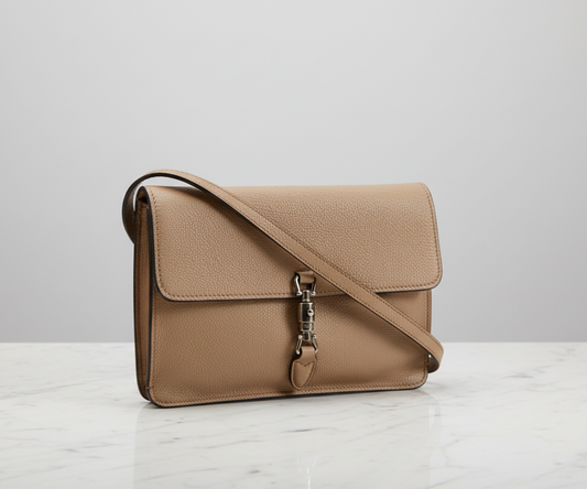 GUCCI Piston Lock Soft Jackie Crossbody Bag