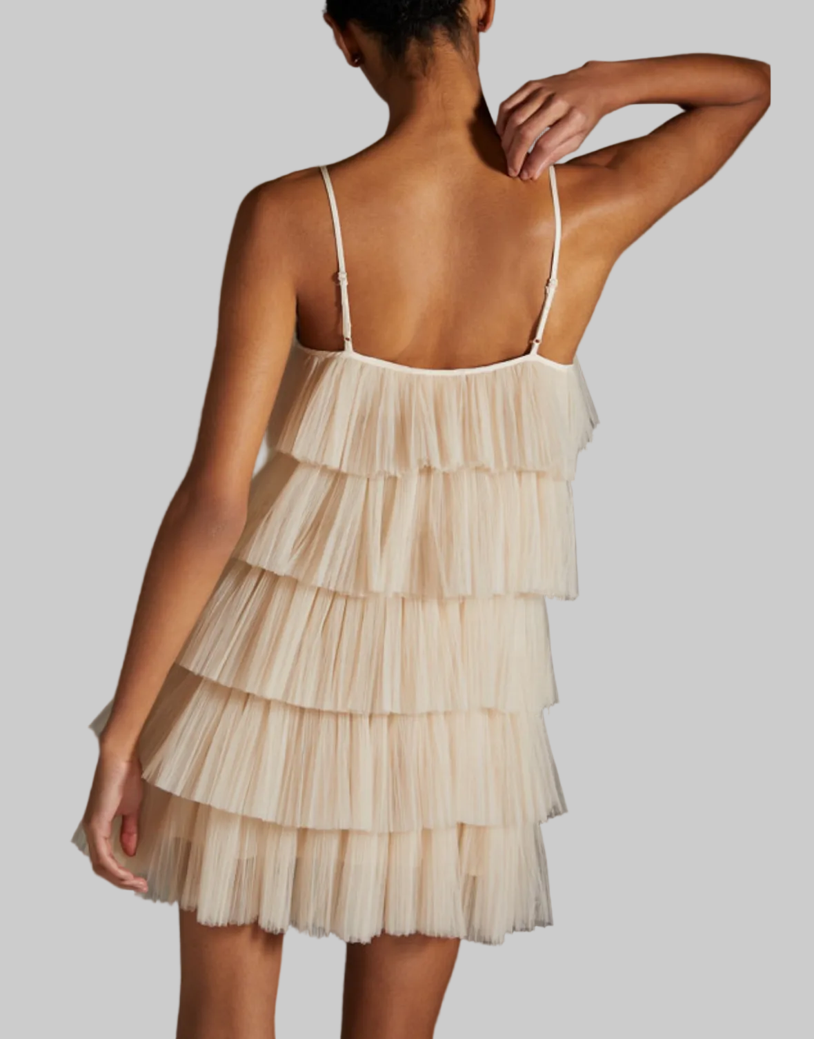 ANTHROPOLOGIE Tiered Ruffle Mini Dress - Size xs