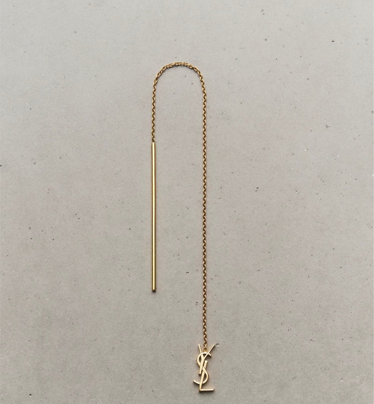 SAINT LAURENT Cassandre Drop Earrings 18k Yellow Gold Earrings