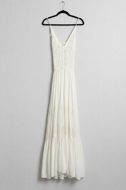 Roberto Cavalli White eyelet Maxi dress - size 40