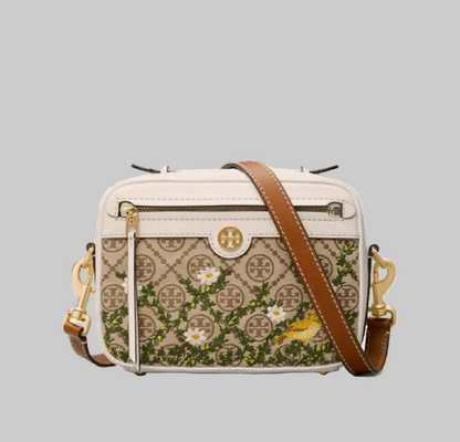 TORY BURCH Embroidered Crossbody Camera Bag