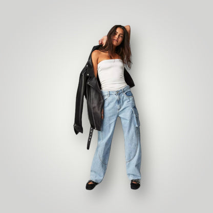 Cass Baggy Cargo Jeans - Size 31