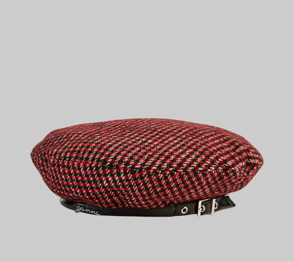 NEW* GANNI Woven Check Beret - Size M