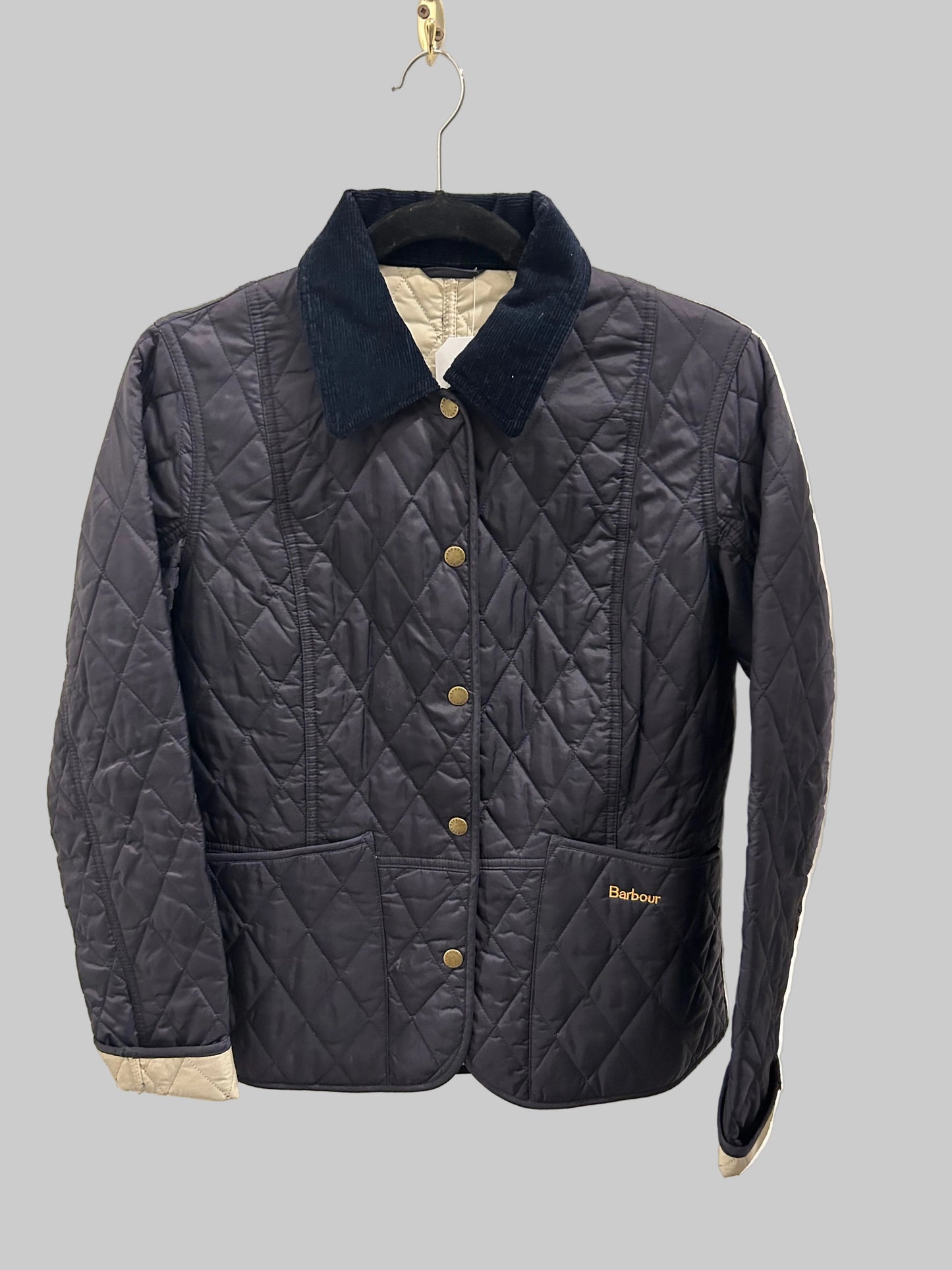 BARBOUR Quilted Navy Jacket - Size xs