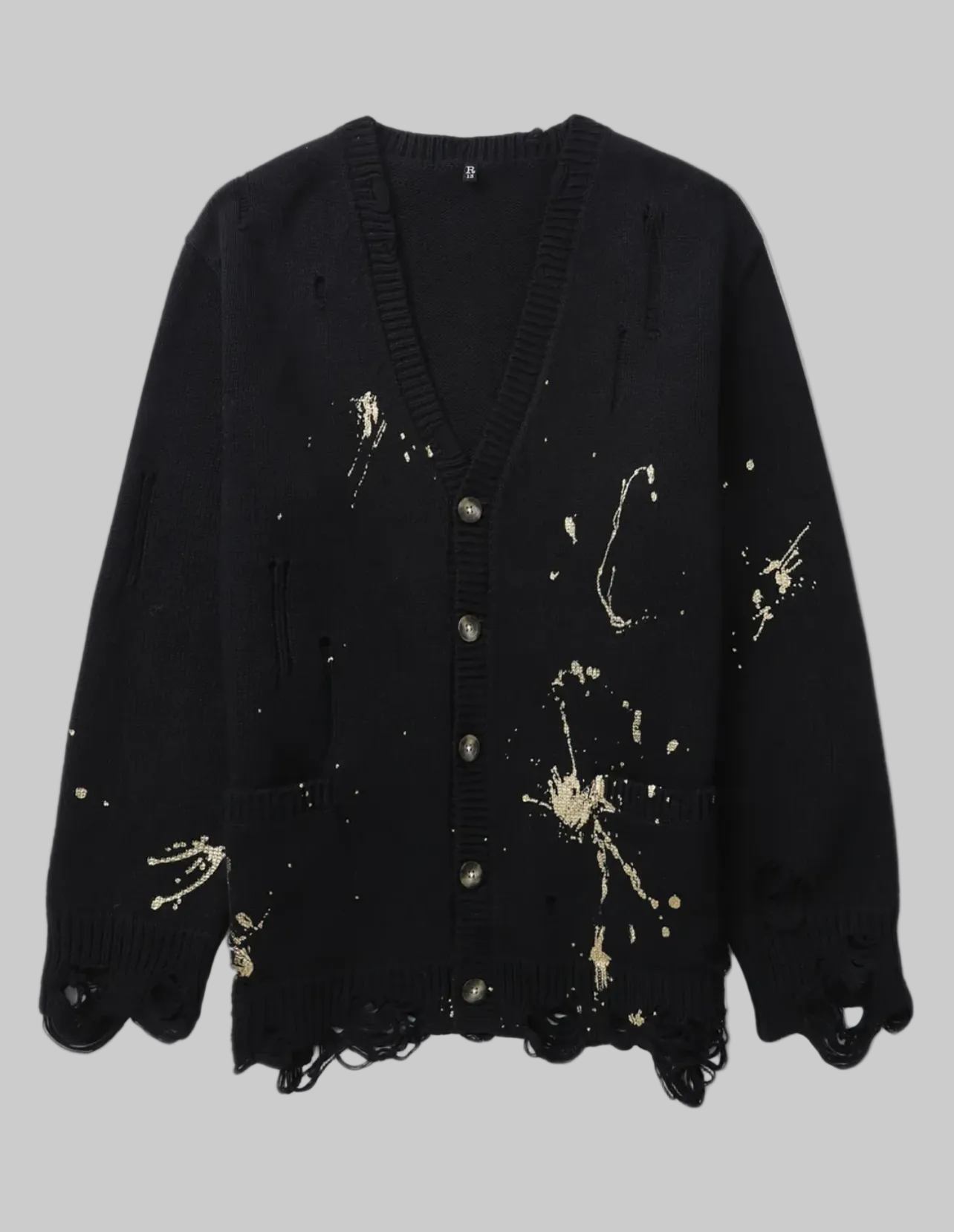 NEW* R13 Black Paint Splatter Cardigan - Size M