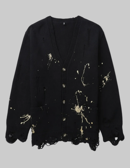 NEW* R13 Black Paint Splatter Cardigan - Size M