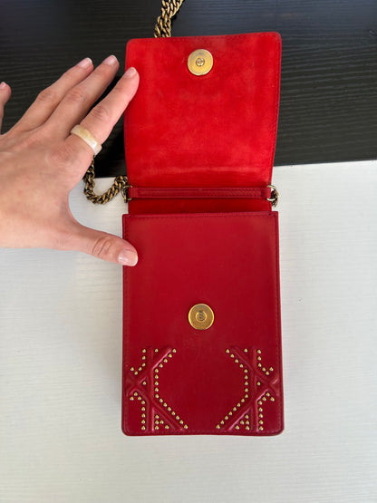 CHRISTIAN DIOR Diorama Vertical Clutch Crossbody Bag