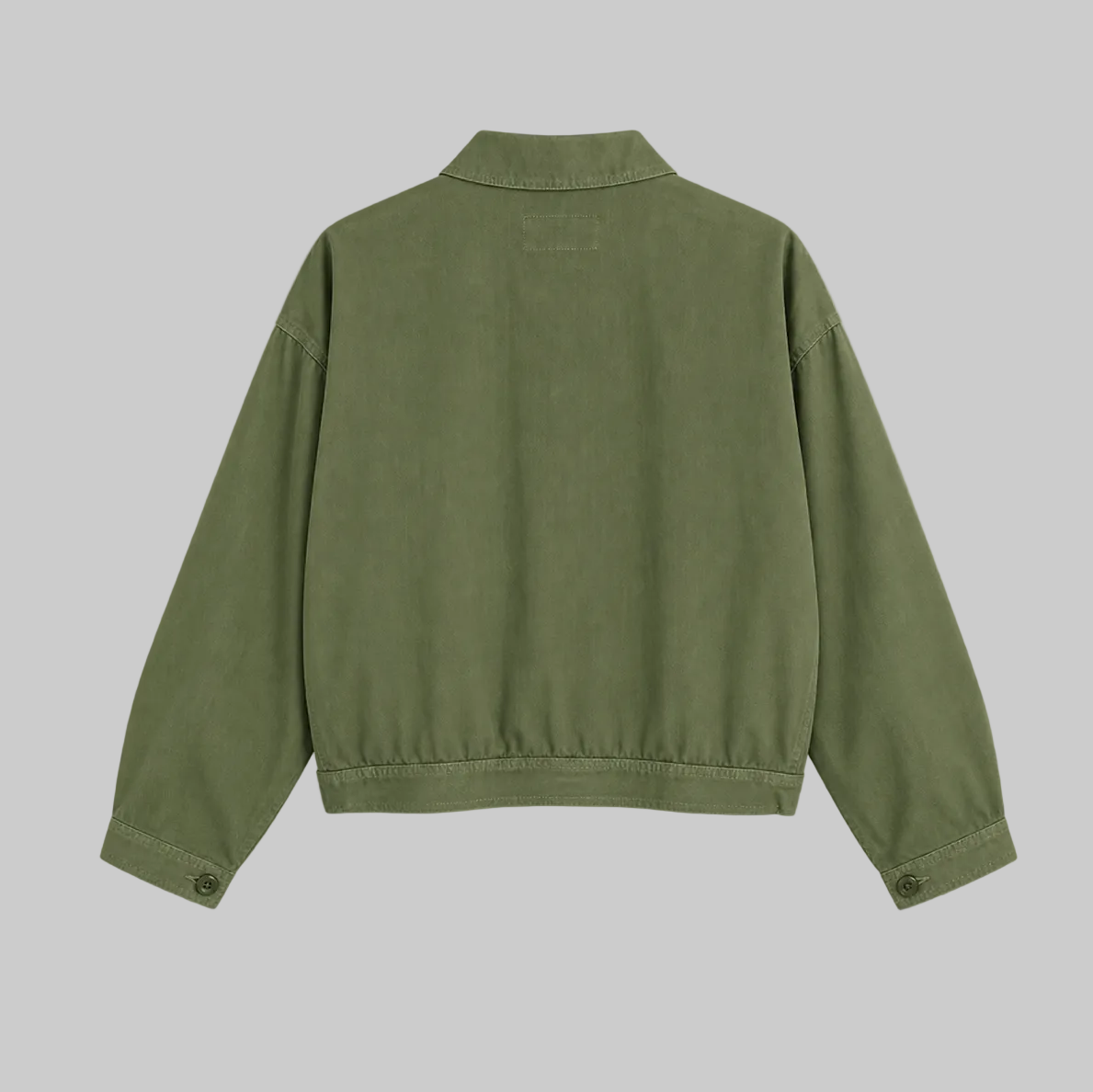 THE GREAT Rancher Khaki Cotton Work Jacket - Size 2