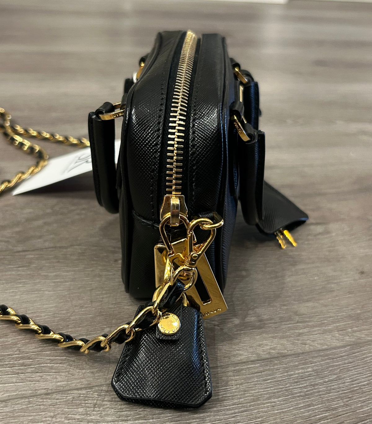 PRADA Lux Saffiano Mini Bauletto Bag