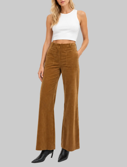 VICTORIA BECKHAM Corduroy Pants Brown - Size 2
