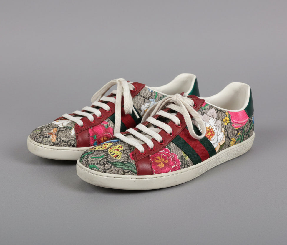 GUCCI Flora Guccissima Sneakers - Size 38