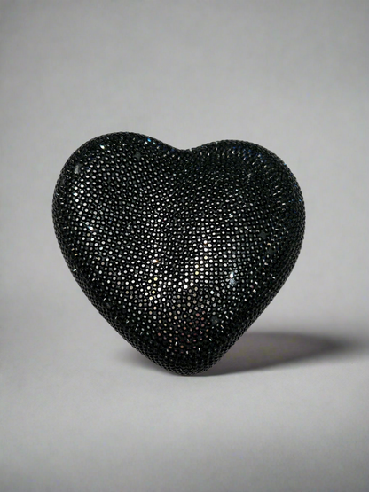 JUDITH LEIBER Rhinestone Heart Chain Bag