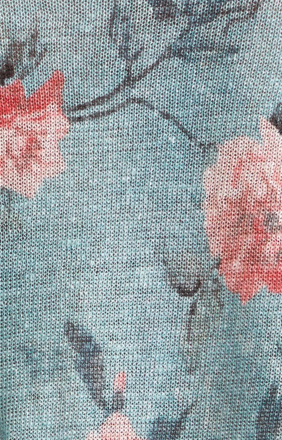 R13 Oversized Distressed Floral Boyfriend Sweater In Blue - Size L