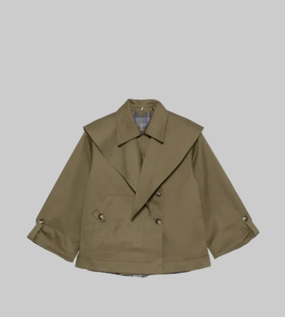 NEW* DAMSON MADDER Reversible Jerry Crop Trench Coat - Size 12