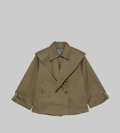 NEW* DAMSON MADDER Reversible Jerry Crop Trench Coat - Size 12