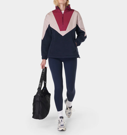 SWEATY BETTY Orbit Fleece Half Zip - Size 4