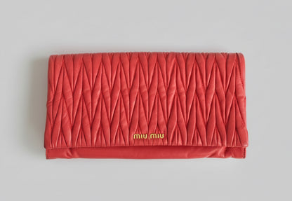 MIU MIU Leather Matelasse Clutch
