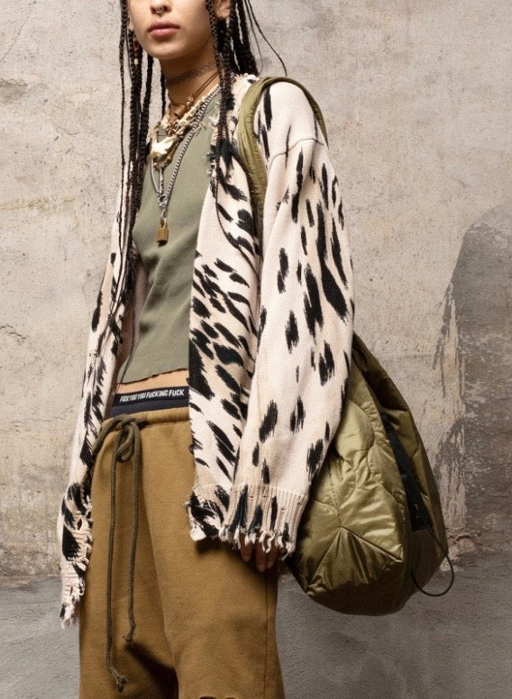 R13 Distressed Edge Cardigan - Size L