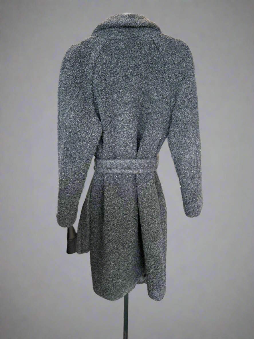 GANNI Charcoal long coat - Size 34