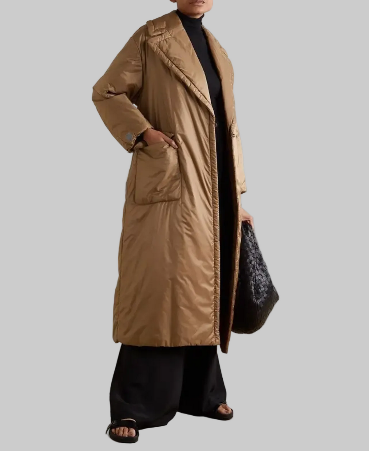 MAX MARA cube Greenti Belted Padded Shell Coat - Size s