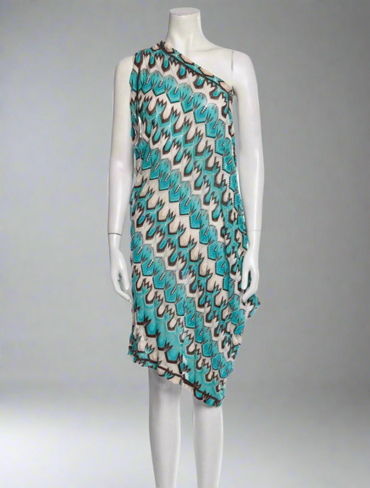MISSONI MARE Asymmetrical Knit Mini Dress  - Size M