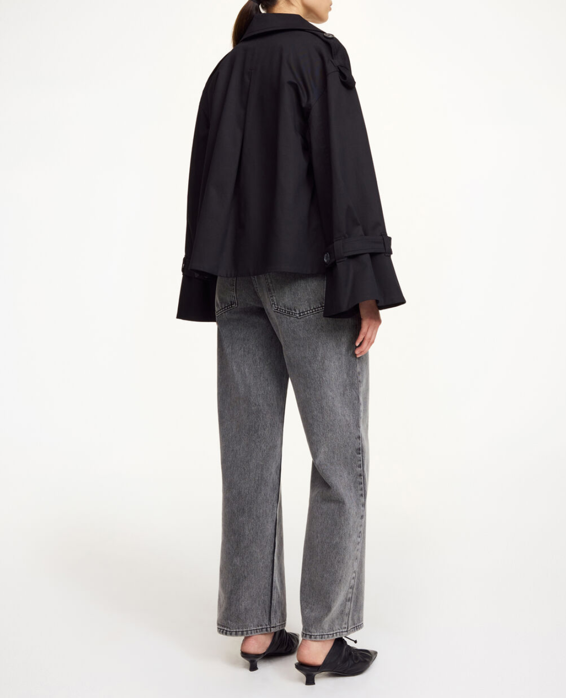 NEW* MALENE BIRGER Alisandra Trench Black - Size 38