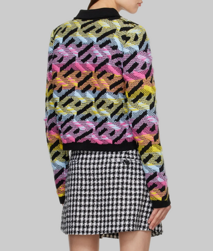 VERSACE Multi Coloured Knit Cardigan - Size 42