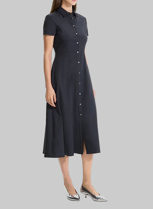 THEORY Black Linen Dress - Size 4